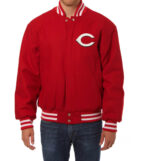 Red MLB Cincinnati Reds Baseball Varsity Jacket