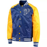 Royal Blue Yellow Los Angeles Rams NFL Satin Jacket