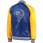 Royal Blue Yellow Los Angeles Rams NFL Satin Jacket