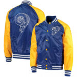 Royal Blue Yellow Los Angeles Rams NFL Satin Jacket