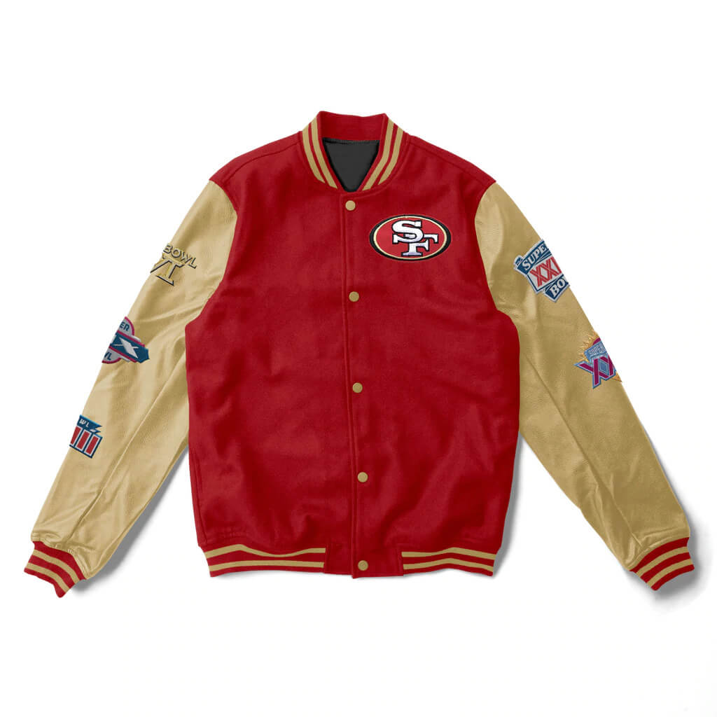 San Francisco 49ers Super Bowl Champions Varsity Jacket (1) San Francisco 49ers Super Bowl Champions Varsity Jacket