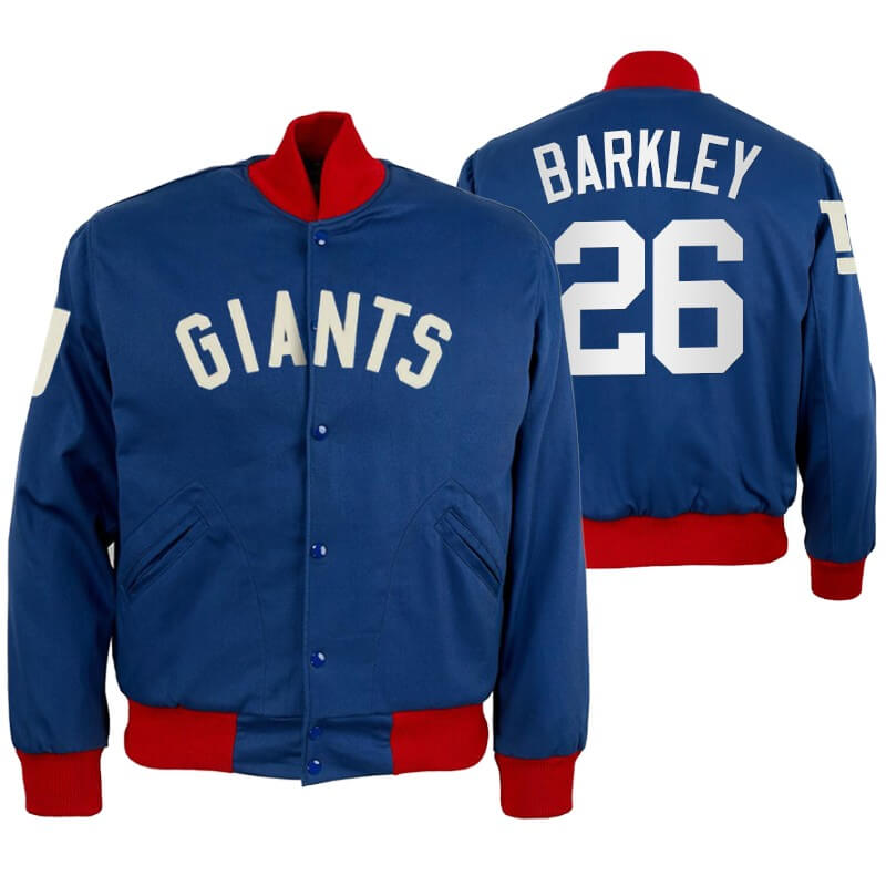 Saquon Barkley NFL New York Giants Satin Jacket (1) Saquon Barkley NFL New York Giants Satin Jacket