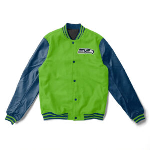 Seattle Seahawks Light Green And Blue Varsity Jacket