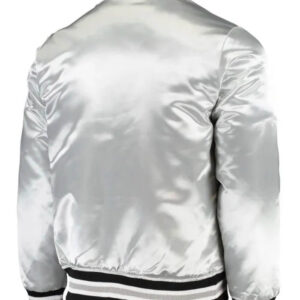 Silver Las Vegas Raiders NFL Satin Jacket