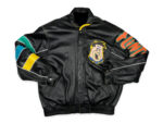 Vintage The Flintstones Cartoon Black Leather Jacket