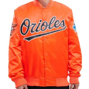 Vintage Orange MLB Baltimore Orioles Satin Jacket