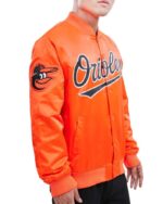 Vintage Orange MLB Baltimore Orioles Satin Jacket