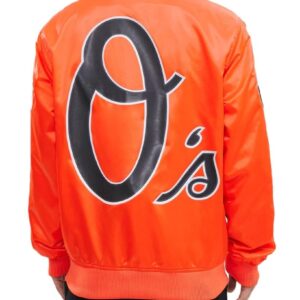 Vintage Orange MLB Baltimore Orioles Satin Jacket