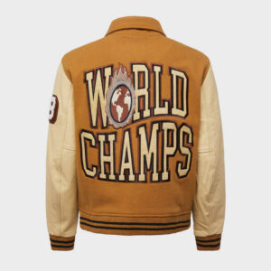 World Champs Letterman Brown Varsity Jacket