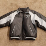 Black Gray NFL Las Vegas Raiders Leather Jacket