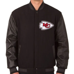 Black Kansas City Chiefs NFL Varsity Jacket