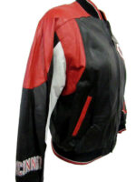Black MLB Cincinnati Reds Leather Jacket