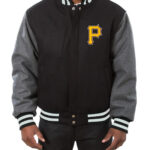 Black MLB Pittsburgh Pirates Baseball Varsity Jacket