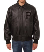 Black MLB Pittsburgh Pirates Leather Jacket