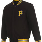 Black MLB Pittsburgh Pirates Varsity Jacket