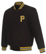 Black MLB Pittsburgh Pirates Varsity Jacket