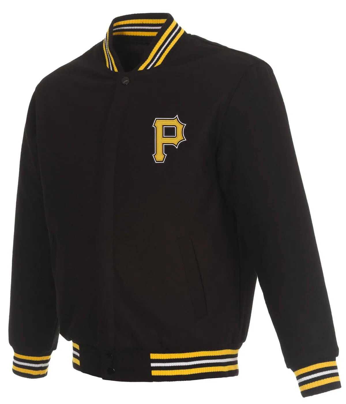 Black MLB Pittsburgh Pirates Varsity Jacket (1) Black MLB Pittsburgh Pirates Varsity Jacket