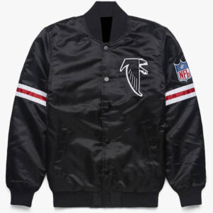 Black NFL Atlanta Falcons Satin Jacket