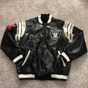 Black NFL Las Vegas Raiders Leather Jacket