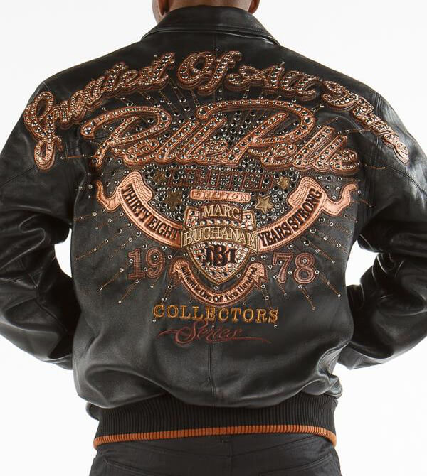 Black pelle pelle leather on sale jacket