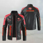 Black Red NFL San Francisco 49ers Leather Jacket