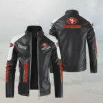 Black White NFL San Francisco 49ers Leather Jacket