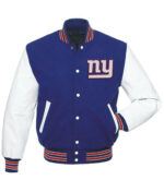 Blue White New York Giants NFL Team Varsity Jacket