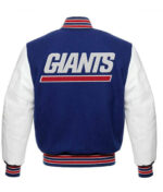 Blue White New York Giants NFL Team Varsity Jacket