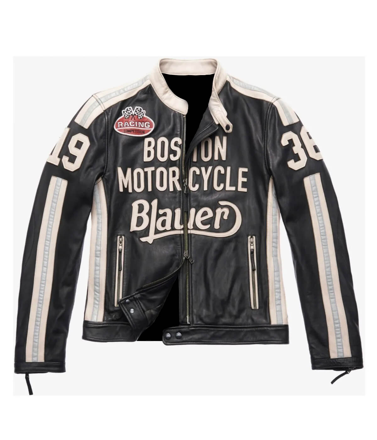 Boston Blauer Night Jeremy Piven Motorcycle Jacket (1) Boston Blauer Night Jeremy Piven Motorcycle Jacket