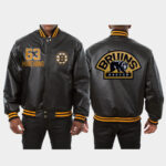 Boston Bruins Brad Marchand NHL Black Leather Jacket