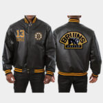 Boston Bruins Charlie Coyle NHL Black Leather Jacket