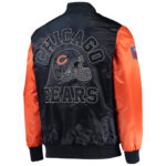 Chicago Bears Black Throwback NFL Satin Jacket