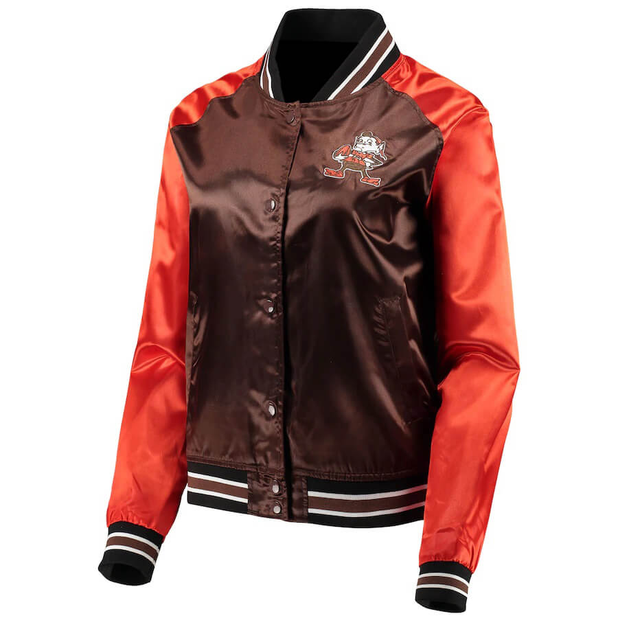 Cleveland Browns Multicolor NFL Satin Jacket (1) Cleveland Browns Multicolor NFL Satin Jacket