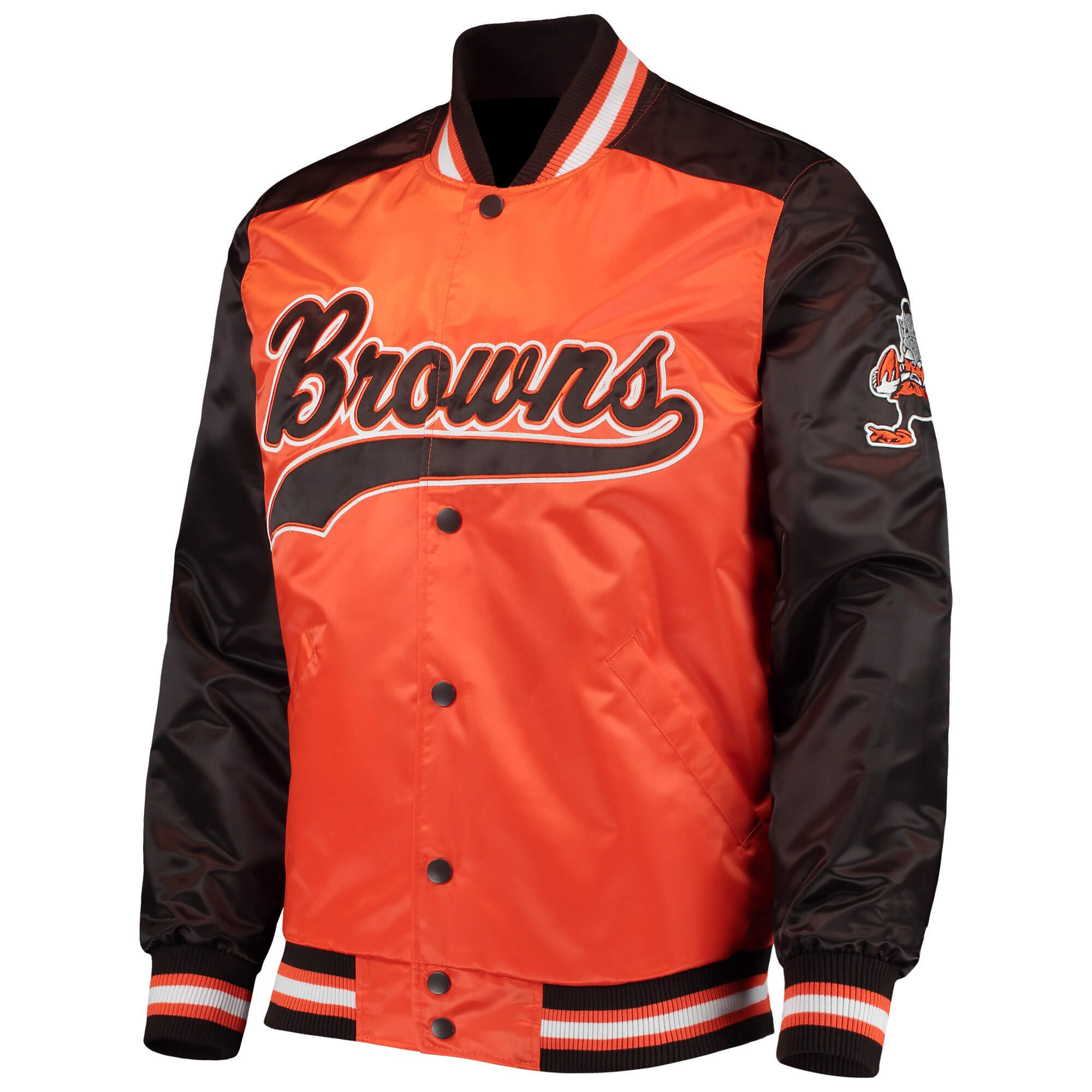 Cleveland Browns NFL The Tradition Satin Jacket (1) Cleveland Browns NFL The Tradition Satin Jacket