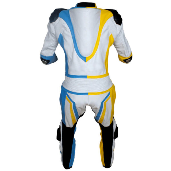 Custom Motorcycle Racing White Leather Suit