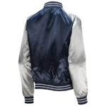 Dallas Cowboys Navy and Grey NFL Satin Jacket