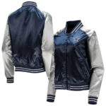Dallas Cowboys Navy and Grey NFL Satin Jacket