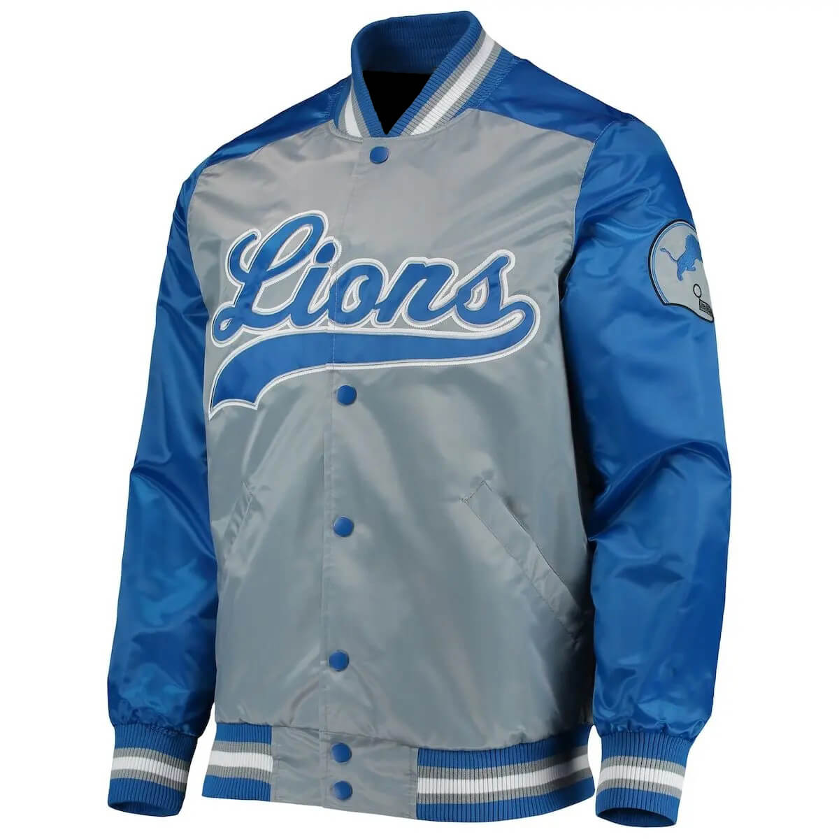Detroit Lions The Tradition NFL Satin Jacket (1) Detroit Lions The Tradition NFL Satin Jacket