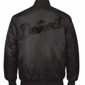 Detroit Tigers Old English D Black Satin Jacket