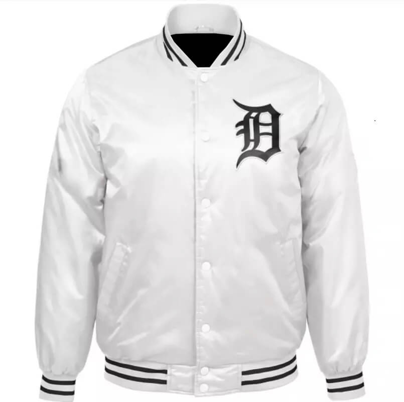 Maker of Jacket MLB Detroit Tigers Old English D Patent Satin