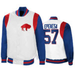Epenesa Buffalo Bills NFL White Satin Jacket