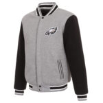 Gray Black Philadelphia Eagles NFL Varsity Jacket