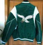 Green White Philadelphia Eagles NFL Varsity Jacket