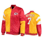 Kansas City Chiefs Harrison Butker Tricolor Satin Jacket