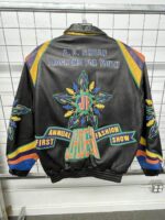 Jeff Hamilton AC green Programs for Youth Leather Jacket