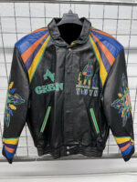Jeff Hamilton AC green Programs for Youth Leather Jacket