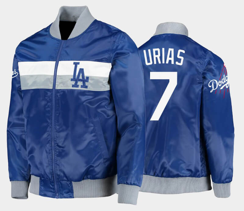Julio Urias Los Angeles Dodgers Satin Jacket Julio Urias Los Angeles Dodgers Satin Jacket