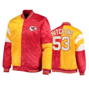 Kansas City Chiefs Anthony Hitchens Tricolor Satin Jacket