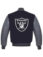 Las Vegas Raiders Black Grey Varsity Jacket