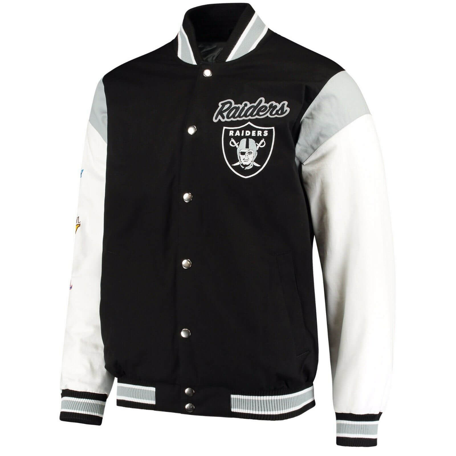 Official NFL Raiders Super Bowl Championship Leather Bomber Jacket